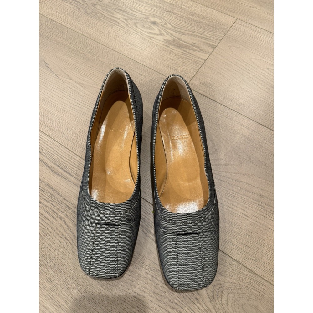 Bally Flats Loafer Ballet Pump Grey Size 7.5 EU 38 Minimalistic Classic Tabi
